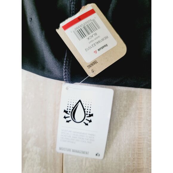 Reebok S Womens Quicktight Black Leggings Moist Wick Compression‎ Pull On NWT - Picture 7 of 9